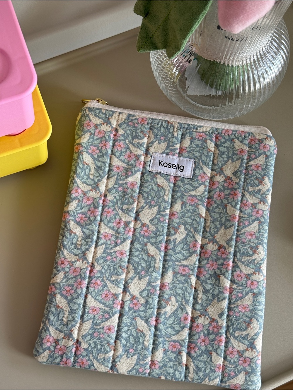 Handmade Quilted Kindle Sleeve 🕊️🌸